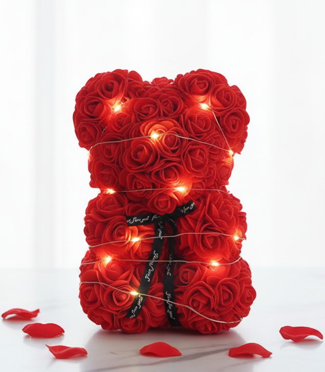 🌹 Miś z Wiecznych Róż – Wyraź Uczucia w Najsłodszy Sposób! 🐻