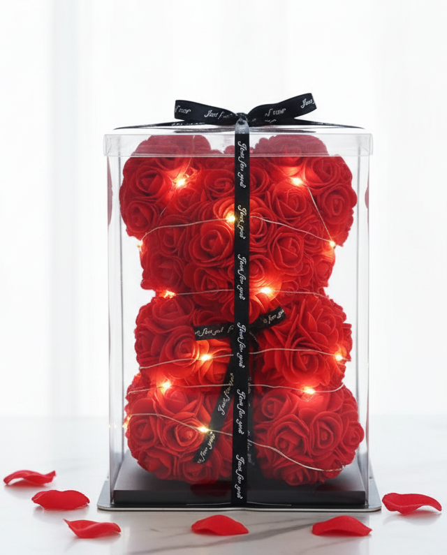 🌹 Miś z Wiecznych Róż – Wyraź Uczucia w Najsłodszy Sposób! 🐻